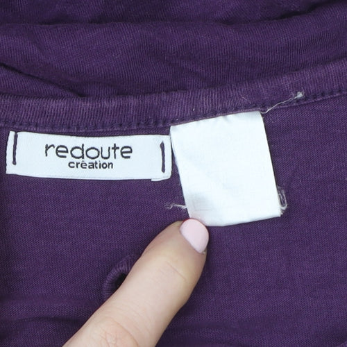 La Redoute Creation Womens Purple Cotton Scoop Neck T-Shirt M