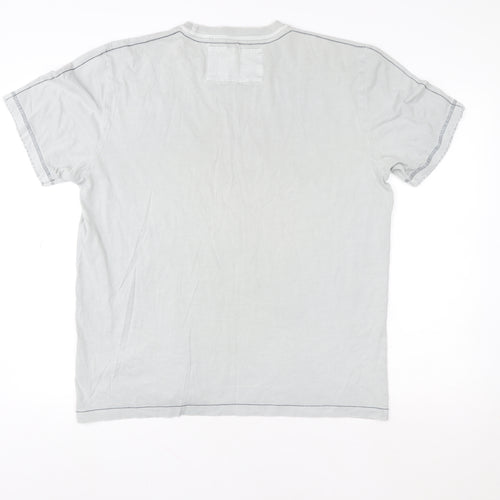 Next Women Grey Cotton Basic Short Sleeve T-Shirt Size L