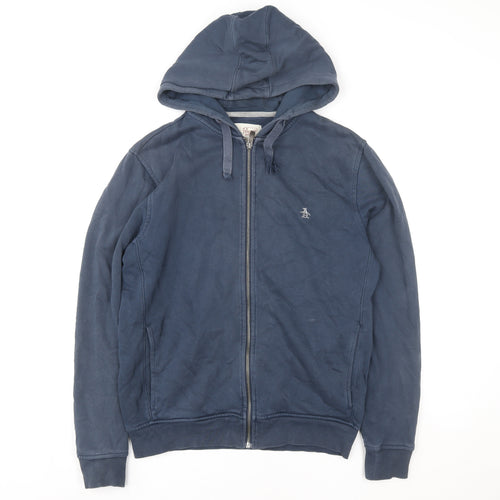 Original Penguin Men's Blue Full Zip Hoodie Size S