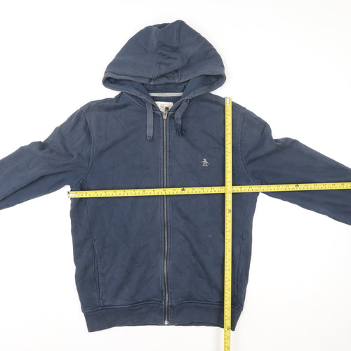Original Penguin Men's Blue Full Zip Hoodie Size S