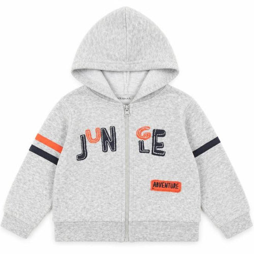 Babybol Unisex Grey Hooded Full Zip Jungle Adventure Jumper 12-18 Months