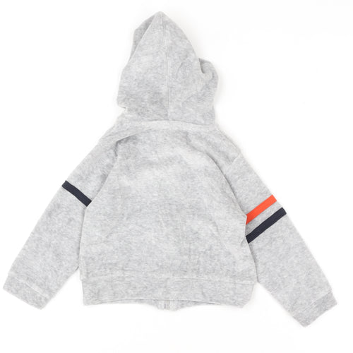 Babybol Unisex Grey Hooded Full Zip Jungle Adventure Jumper 12-18 Months