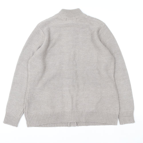 EWM Women's Beige Cable Knit Button Cardigan Size M