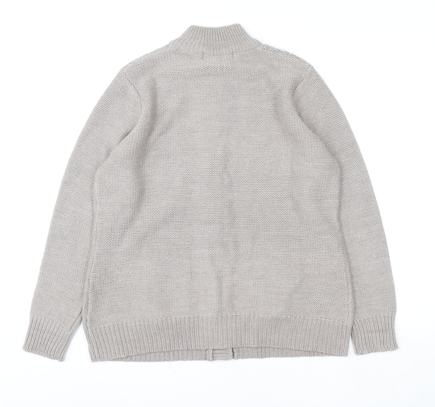 EWM Women's Beige Cable Knit Button Cardigan Size M