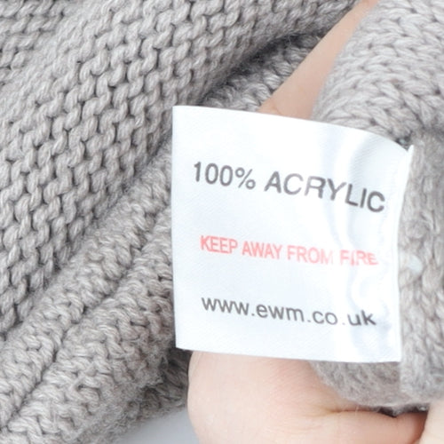 EWM Women's Beige Cable Knit Button Cardigan Size M