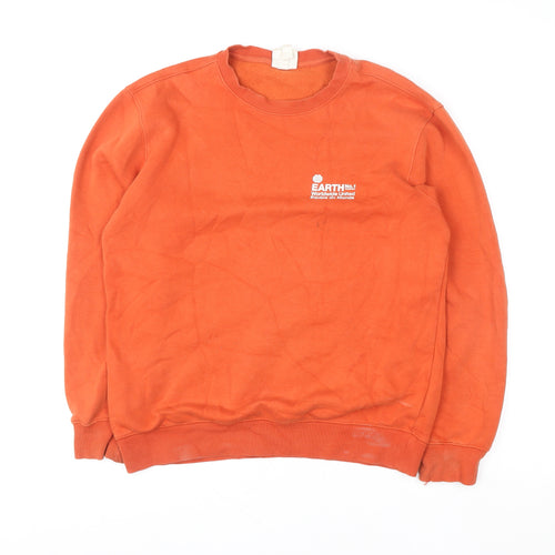 H&M L.O.G.G. Women’s Orange Small Crew Neck Pullover Sweatshirt