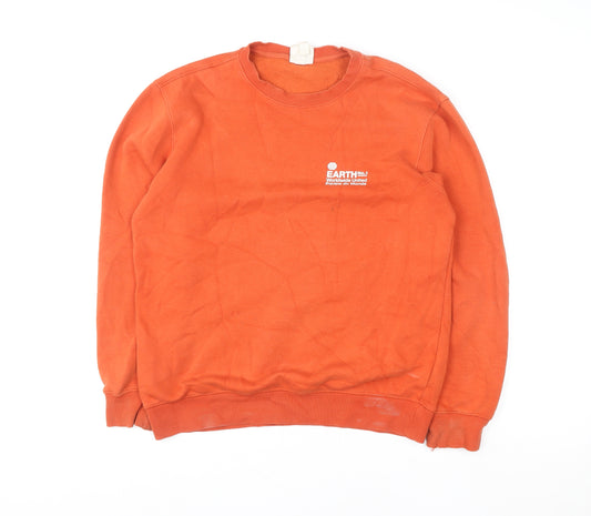 H&M L.O.G.G. Women’s Orange Small Crew Neck Pullover Sweatshirt