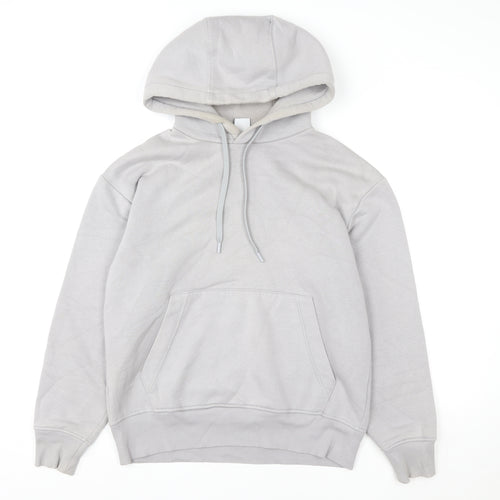 ZARA Women Grey Pullover Hoodie Size S Soft Fleece Lined Casual