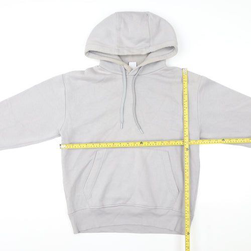 ZARA Women Grey Pullover Hoodie Size S Soft Fleece Lined Casual