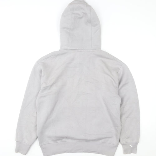 ZARA Women Grey Pullover Hoodie Size S Soft Fleece Lined Casual