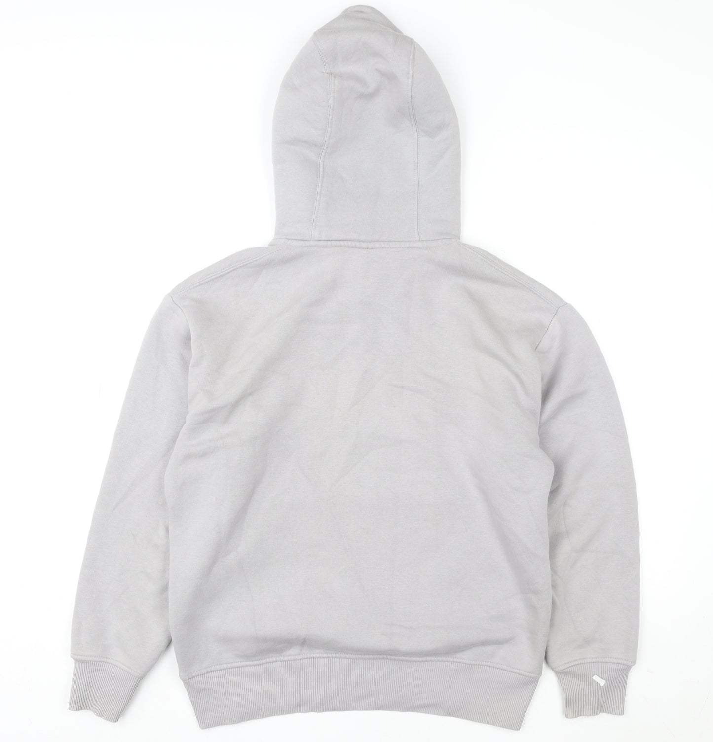 ZARA Women Grey Pullover Hoodie Size S Soft Fleece Lined Casual