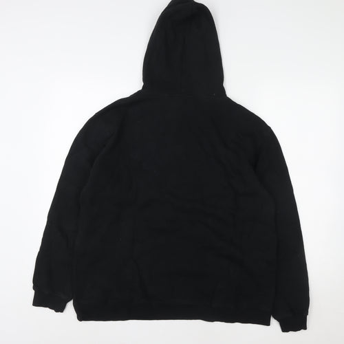 FRIENDS Black Pullover Hoodie Women Unisex L Logo Print Cotton Blend