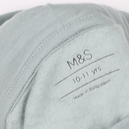 Marks and Spencer Girls Green 10-11 Years Pullover Hoodie