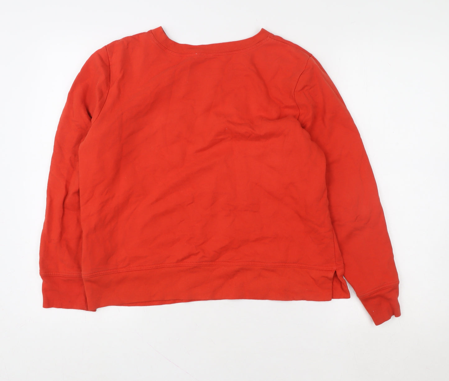 GAP Womens Red Cotton Logo Pullover Sweatshirt Size M
