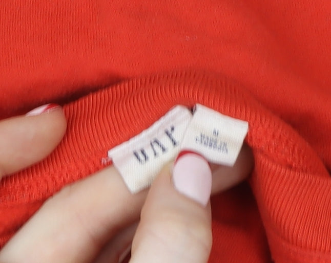 GAP Womens Red Cotton Logo Pullover Sweatshirt Size M