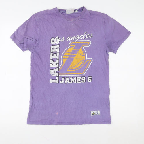 NBA Women’s Purple Los Angeles Lakers James 6 XS Cotton T-Shirt