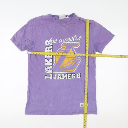 NBA Women’s Purple Los Angeles Lakers James 6 XS Cotton T-Shirt