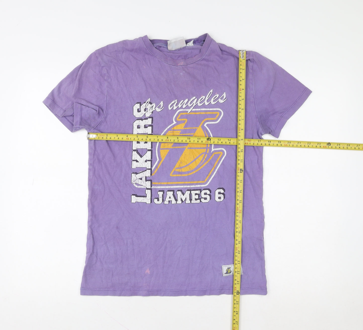 NBA Women’s Purple Los Angeles Lakers James 6 XS Cotton T-Shirt