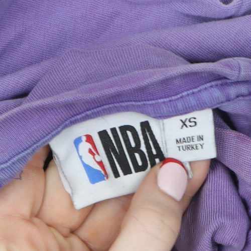 NBA Women’s Purple Los Angeles Lakers James 6 XS Cotton T-Shirt