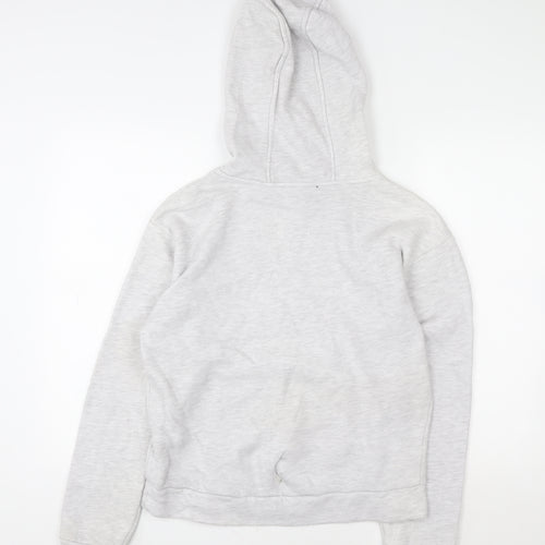 Topshop Women Grey Size 8 Pullover Hoodie with Kangaroo Pocket