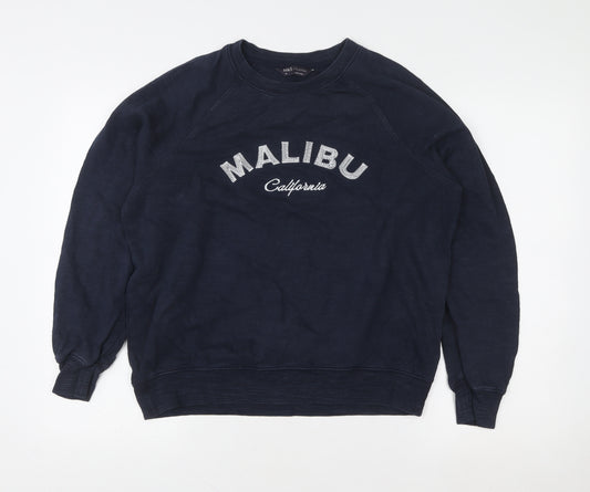 Marks and Spencer Womens Navy Malibu California Pullover Sweatshirt Size 10