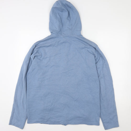 Puma Women Blue Full Zip Hoodie Large Lightweight Sportswear