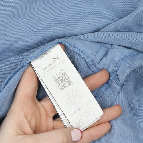 Puma Women Blue Full Zip Hoodie Large Lightweight Sportswear