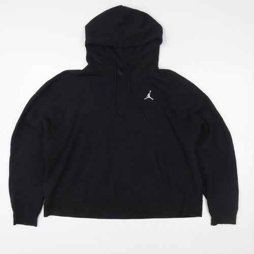 Jordan Men's Black Loose Fit Pullover Hoodie Size M