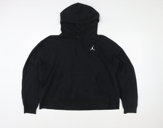 Jordan Men's Black Loose Fit Pullover Hoodie Size M