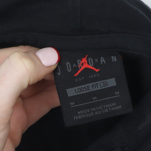 Jordan Men's Black Loose Fit Pullover Hoodie Size M