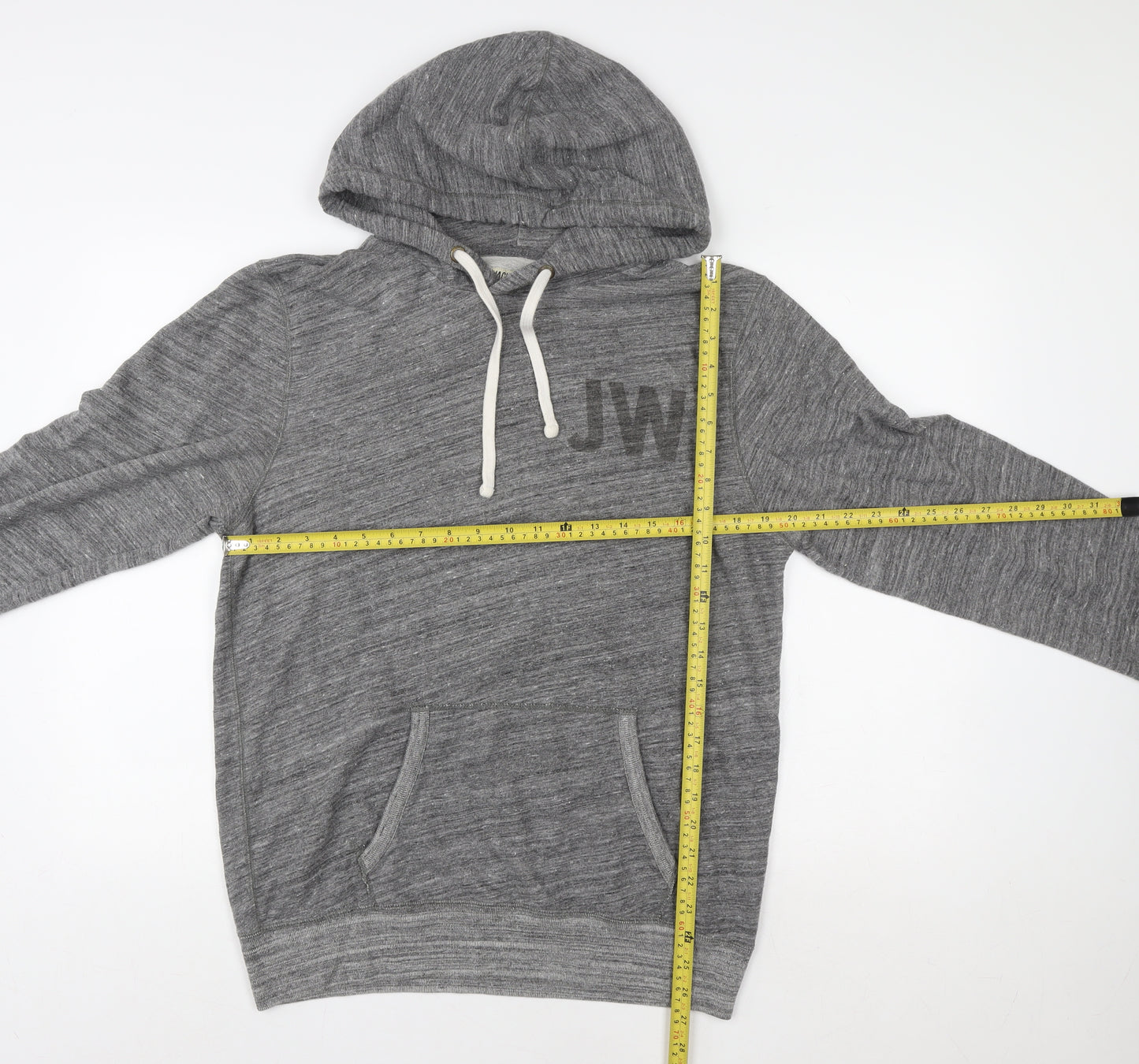 Jack Wills Men's Grey Pullover Hoodie Medium Logo Print