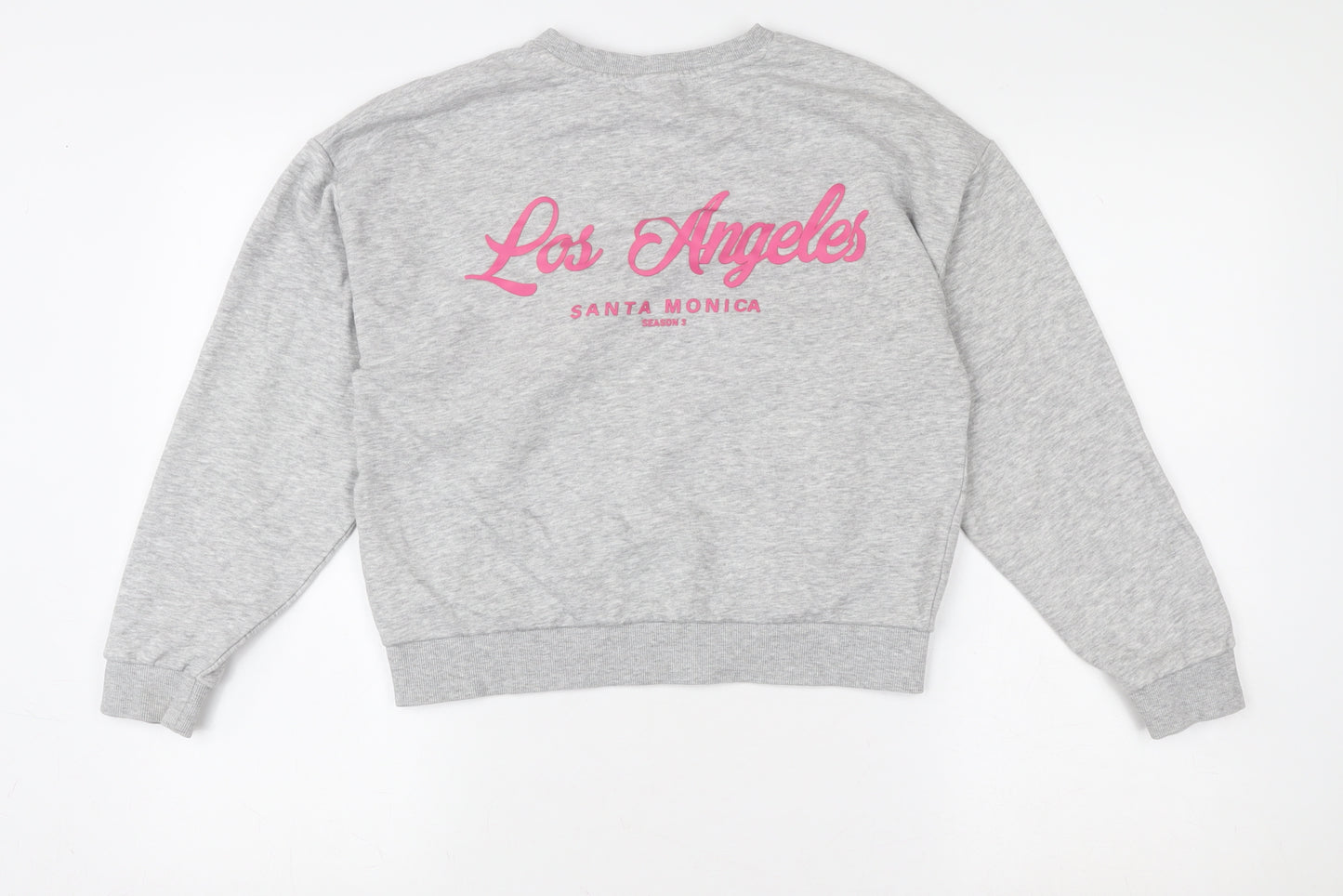 Matalan Girls Grey Los Angeles Graphic Sweatshirt 12 Years Pullover Cotton Blend