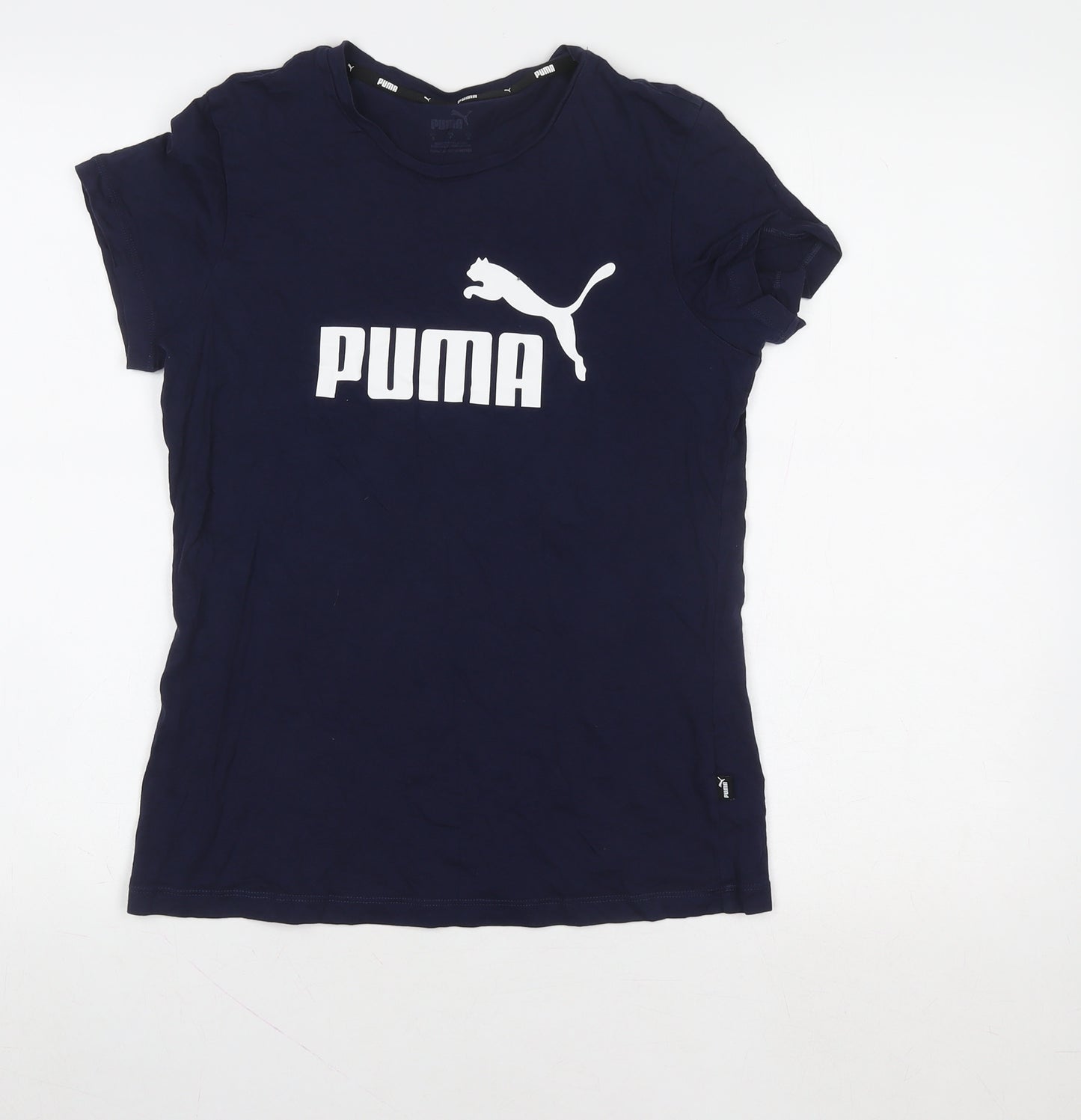 Puma Women Blue Small Logo Short Sleeve T-Shirt