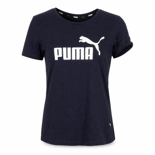Puma Women Blue Small Logo Short Sleeve T-Shirt