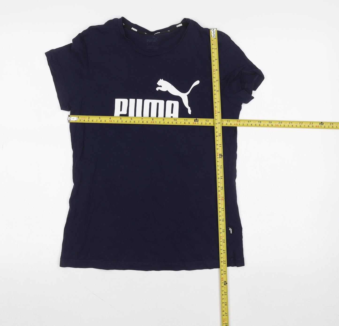 Puma Women Blue Small Logo Short Sleeve T-Shirt
