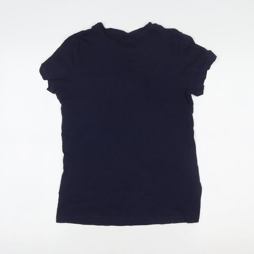 Puma Women Blue Small Logo Short Sleeve T-Shirt