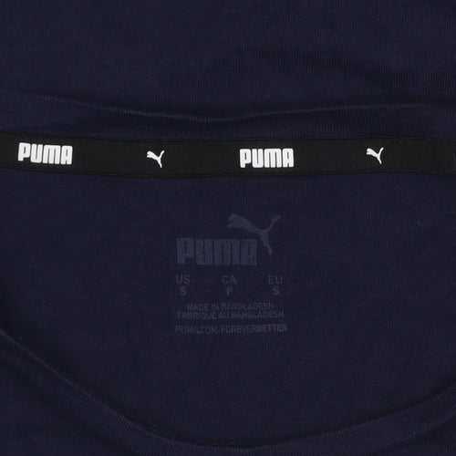 Puma Women Blue Small Logo Short Sleeve T-Shirt