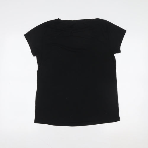 Disney Stitch Women's Black Short Sleeve Cotton T-Shirt M