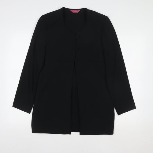 Richards Women’s Black Long Blazer Size 10 Smart Formal Jacket
