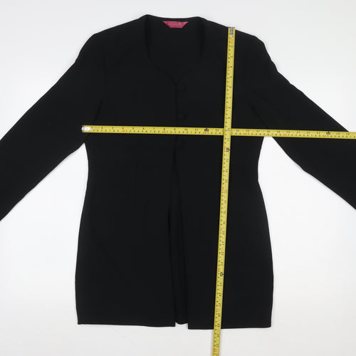 Richards Women’s Black Long Blazer Size 10 Smart Formal Jacket