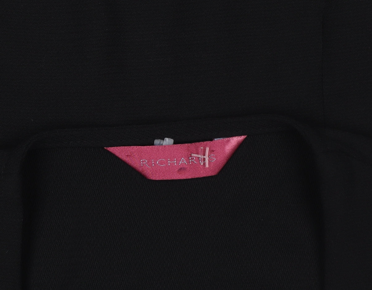 Richards Women’s Black Long Blazer Size 10 Smart Formal Jacket