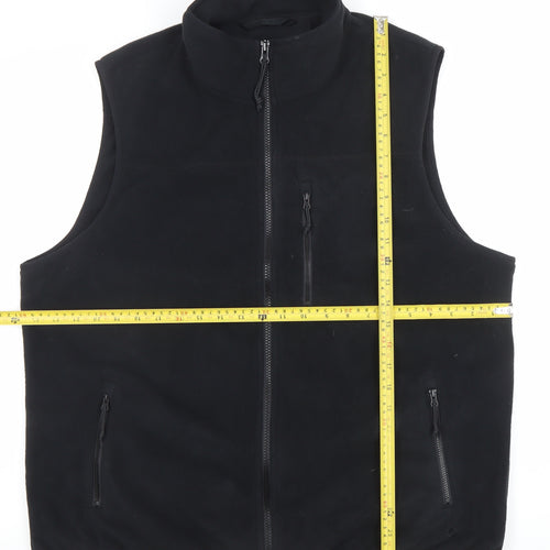 Good Move Men's Black XL Softshell Fleece Waistcoat Bodywarmer