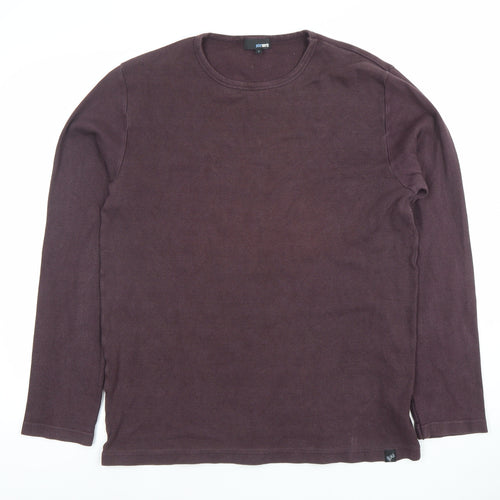 Peter Werth Men's Brown Long Sleeve Crew Neck Cotton Sweatshirt L