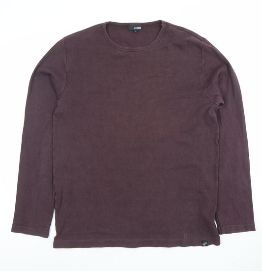 Peter Werth Men's Brown Long Sleeve Crew Neck Cotton Sweatshirt L