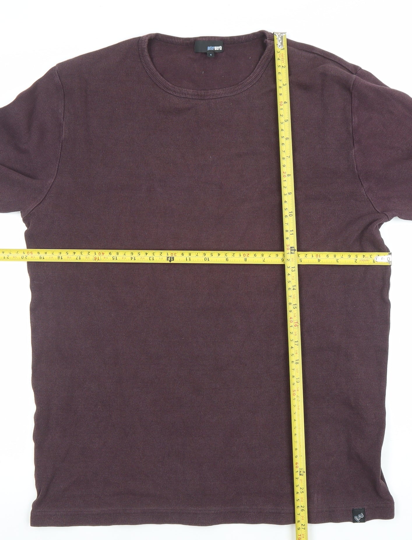 Peter Werth Men's Brown Long Sleeve Crew Neck Cotton Sweatshirt L