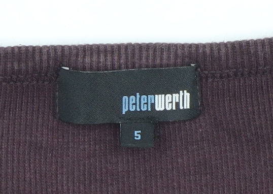 Peter Werth Men's Brown Long Sleeve Crew Neck Cotton Sweatshirt L