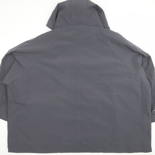 Yours Women’s Grey Hooded Lightweight Rain Coat Jacket Size 16