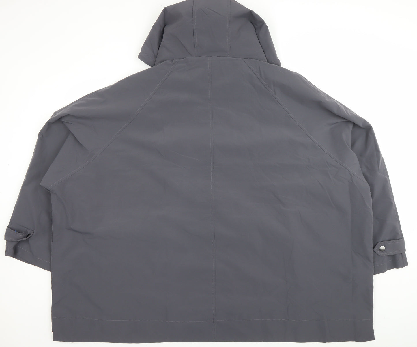 Yours Women’s Grey Hooded Lightweight Rain Coat Jacket Size 16
