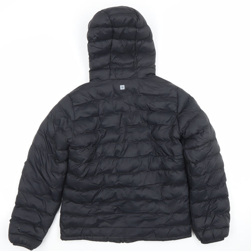 Mountain Warehouse Boys Black 9-10 Years Puffer Jacket Lightweight Hooded