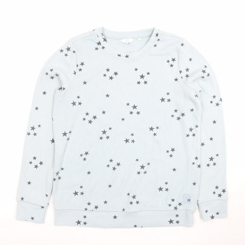 FatFace Womens Blue Star Print Long Sleeve Pyjama Top Size 10